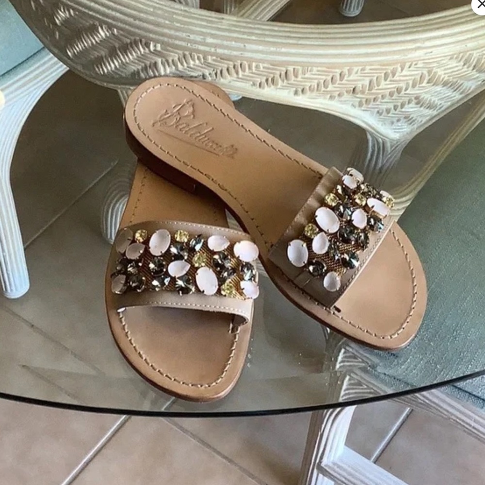 Bafduccelti Jeweled Slide Sandals